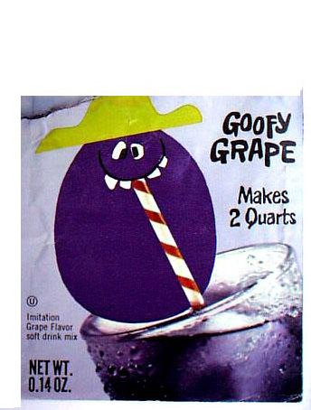 Trademark Logo GOOFY GRAPE MAKES 2 QUARTS IMITATION GRAPE FLAVOR SOFT DRINK MIX NET WT. 0.14 OZ.