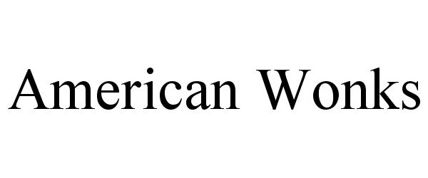 Trademark Logo AMERICAN WONKS