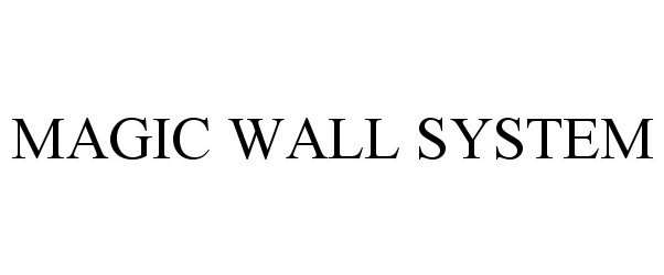 Trademark Logo MAGIC WALL SYSTEM