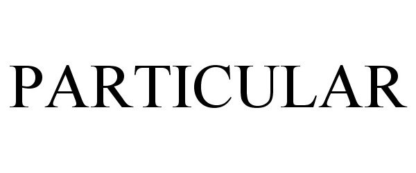 Trademark Logo PARTICULAR