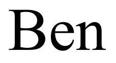 Trademark Logo BEN