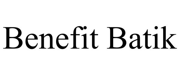 Trademark Logo BENEFIT BATIK