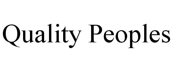 Trademark Logo QUALITY PEOPLES