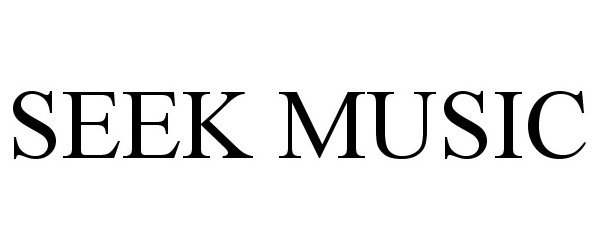 Trademark Logo SEEK MUSIC