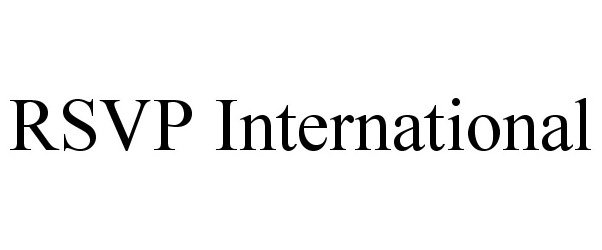  RSVP INTERNATIONAL