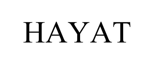 Trademark Logo HAYAT