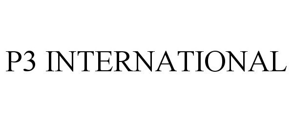 Trademark Logo P3 INTERNATIONAL
