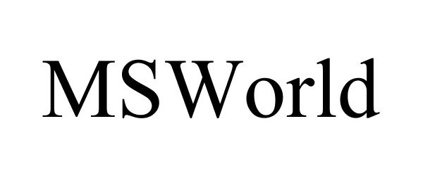 Trademark Logo MSWORLD
