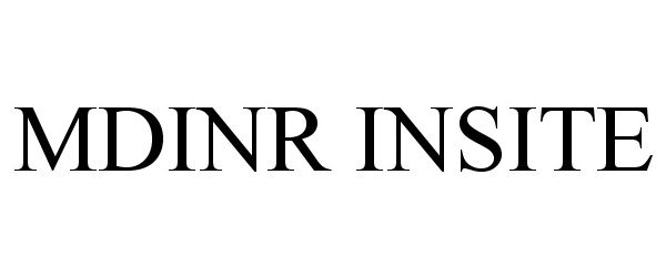 Trademark Logo MDINR INSITE