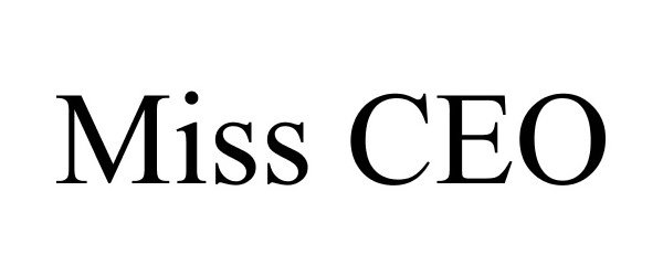 Trademark Logo MISS CEO
