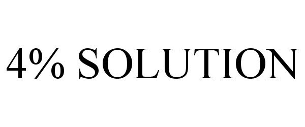 Trademark Logo 4% SOLUTION