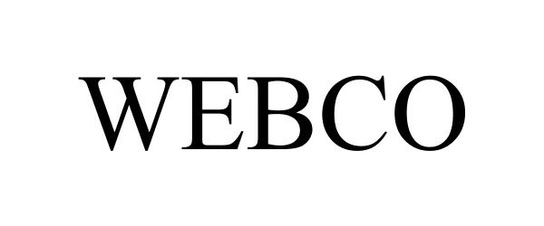 Trademark Logo WEBCO