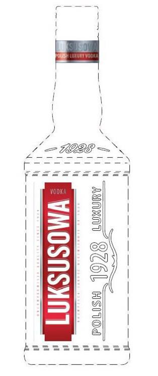  LUKSUSOWA POLISH LUXURY VODKA 1928 UNCOMPROMISED QUALITY SINCE 1928 NAJWYZSZA JAKOSC NIEZMIENNIE OD 1928