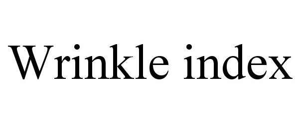 Trademark Logo WRINKLE INDEX