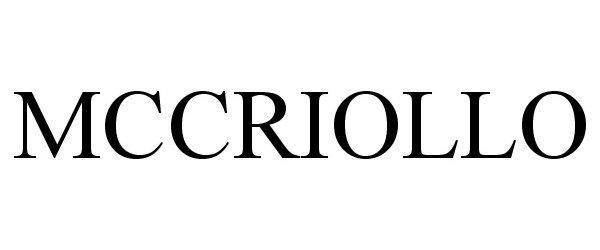 Trademark Logo MCCRIOLLO