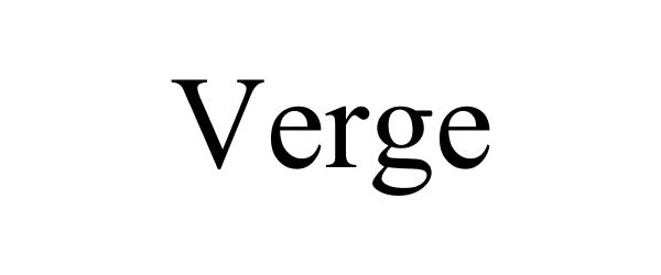 Trademark Logo VERGE