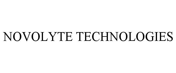 Trademark Logo NOVOLYTE TECHNOLOGIES