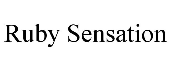 Trademark Logo RUBY SENSATION