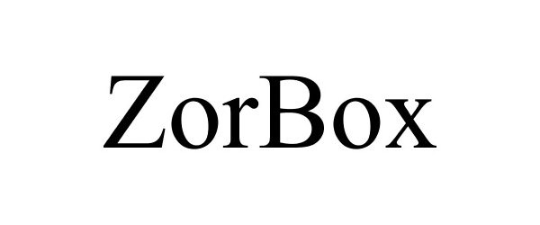 Trademark Logo ZORBOX