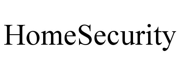 Trademark Logo HOMESECURITY