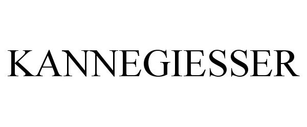 Trademark Logo KANNEGIESSER