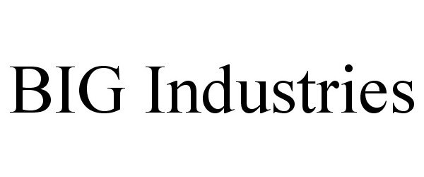 Trademark Logo BIG INDUSTRIES