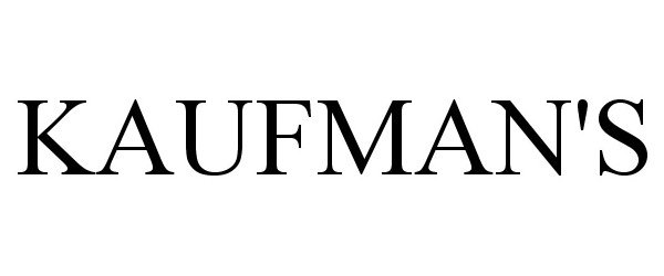 Trademark Logo KAUFMAN'S