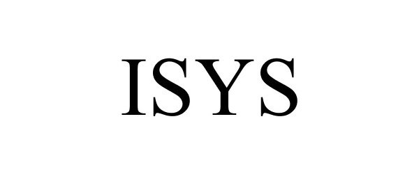 Trademark Logo ISYS