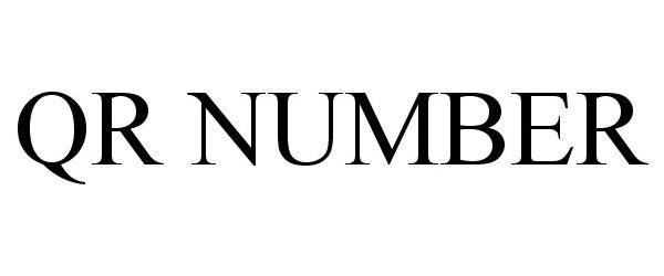 Trademark Logo QR NUMBER