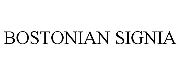 Trademark Logo BOSTONIAN SIGNIA