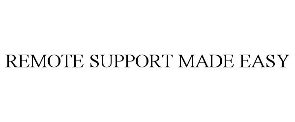 Trademark Logo REMOTE SUPPORT MADE EASY