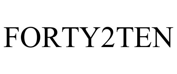 Trademark Logo FORTY2TEN