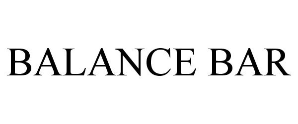 Trademark Logo BALANCE BAR