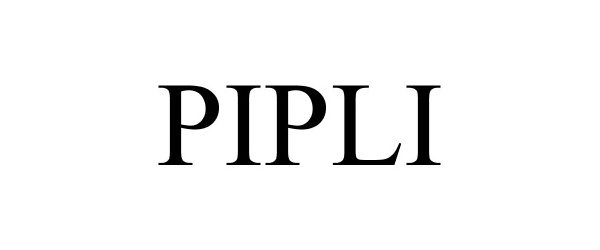 Trademark Logo PIPLI