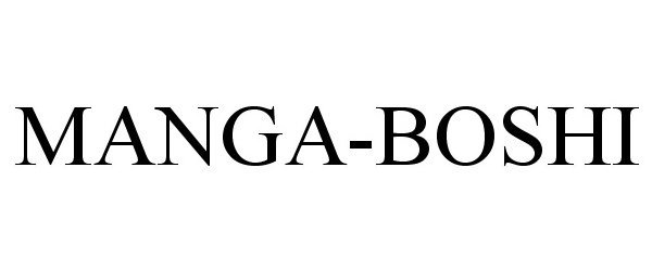 Trademark Logo MANGA-BOSHI