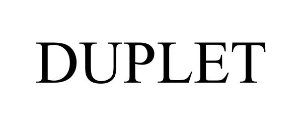Trademark Logo DUPLET