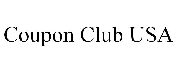 Trademark Logo COUPON CLUB USA