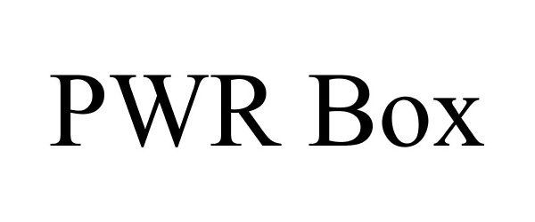 Trademark Logo PWR BOX