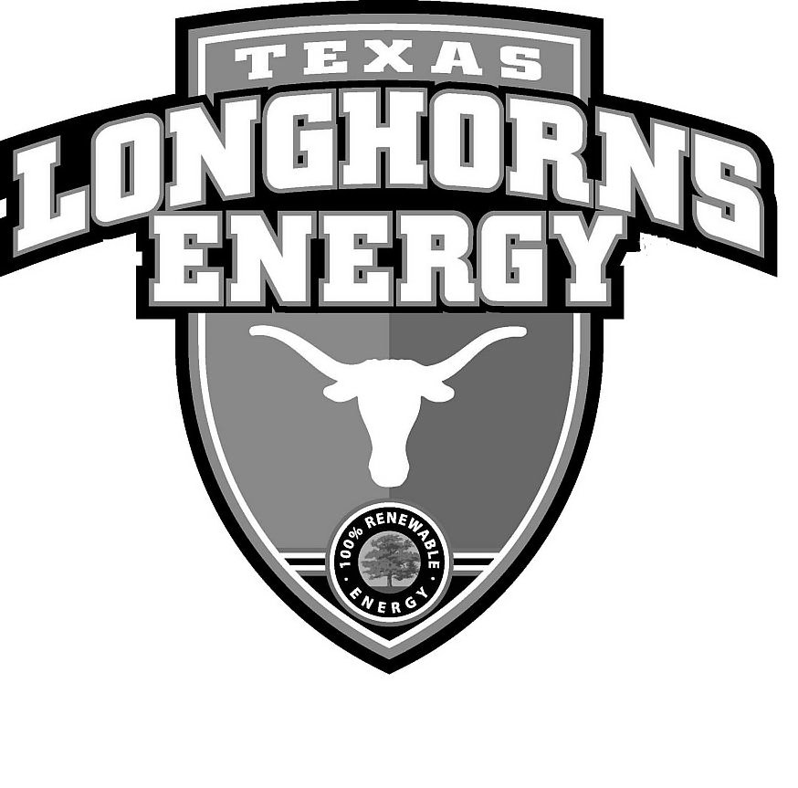 Trademark Logo TEXAS LONGHORNS ENERGY 100% RENEWABLE ENERGY