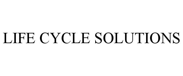  LIFE CYCLE SOLUTIONS