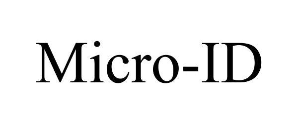 Trademark Logo MICRO-ID