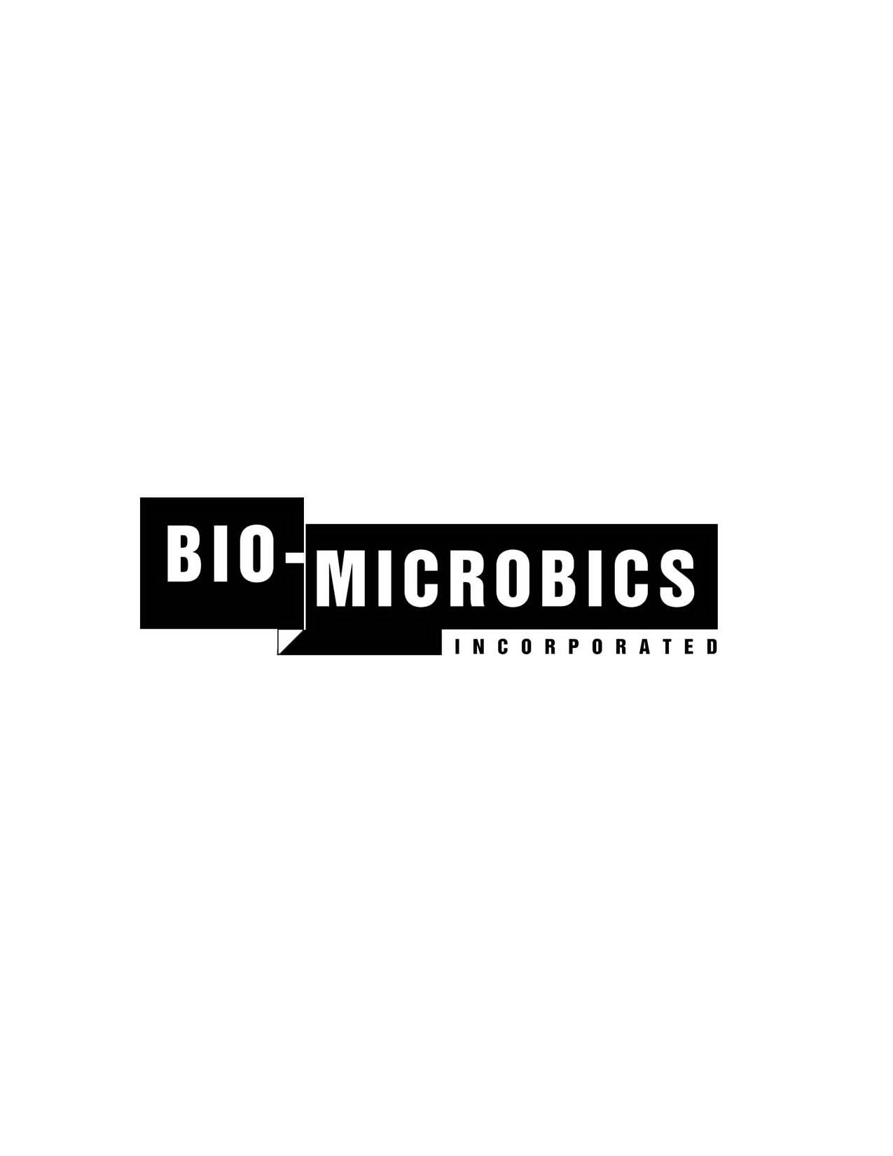  BIO-MICROBICS INCORPORATED