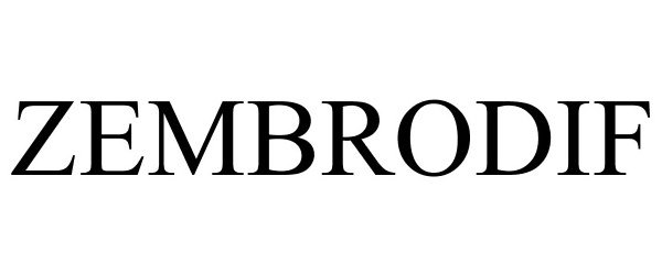 Trademark Logo ZEMBRODIF