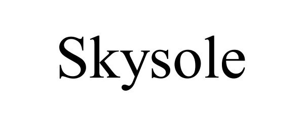 Trademark Logo SKYSOLE