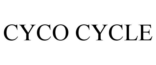 Trademark Logo CYCO CYCLE