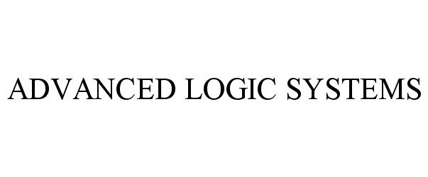  ADVANCED LOGIC SYSTEMS