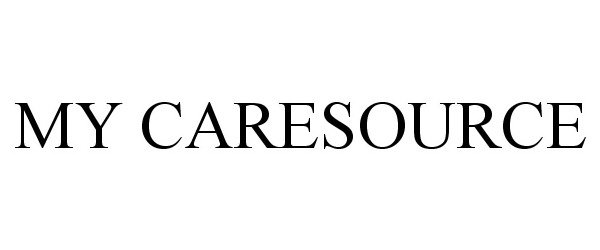 Trademark Logo MY CARESOURCE
