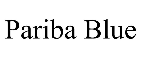 Trademark Logo PARIBA BLUE