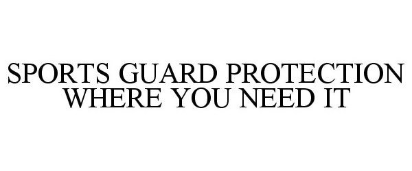  SPORTS GUARD PROTECTION WHERE YOU NEED IT