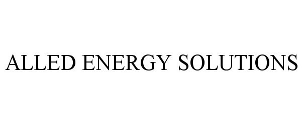  ALLED ENERGY SOLUTIONS